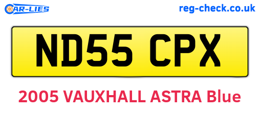 ND55CPX are the vehicle registration plates.