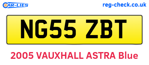 NG55ZBT are the vehicle registration plates.