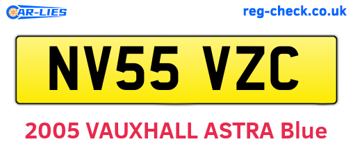 NV55VZC are the vehicle registration plates.
