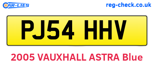 PJ54HHV are the vehicle registration plates.