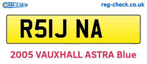 R51JNA are the vehicle registration plates.