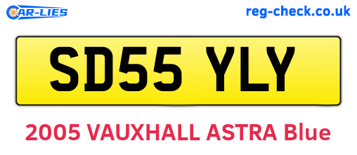SD55YLY are the vehicle registration plates.