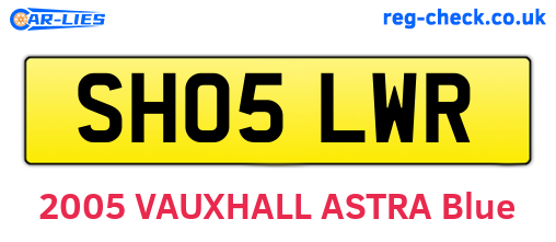 SH05LWR are the vehicle registration plates.