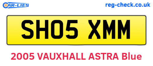 SH05XMM are the vehicle registration plates.