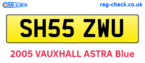 SH55ZWU are the vehicle registration plates.