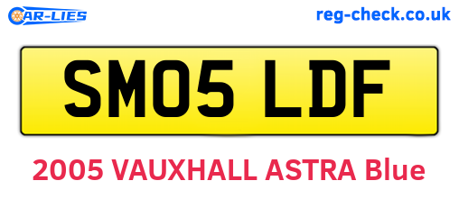 SM05LDF are the vehicle registration plates.