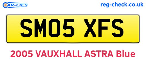 SM05XFS are the vehicle registration plates.