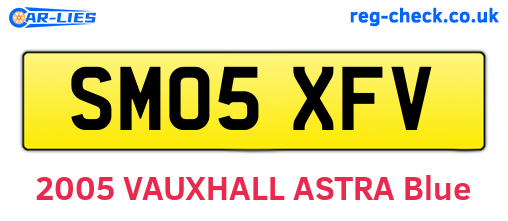 SM05XFV are the vehicle registration plates.