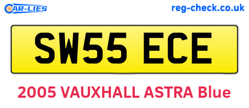 SW55ECE are the vehicle registration plates.