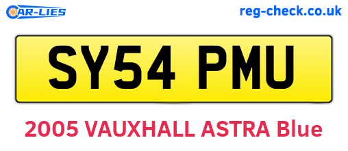 SY54PMU are the vehicle registration plates.