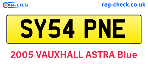 SY54PNE are the vehicle registration plates.
