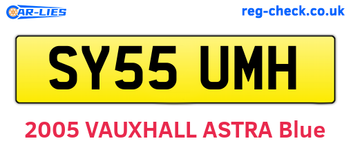 SY55UMH are the vehicle registration plates.