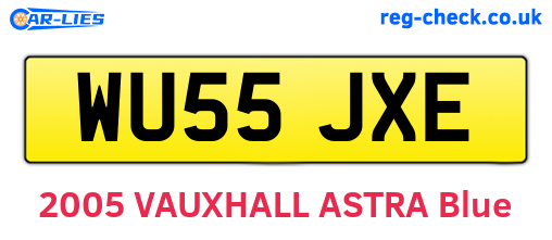 WU55JXE are the vehicle registration plates.