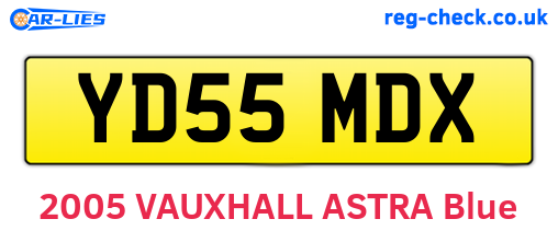 YD55MDX are the vehicle registration plates.