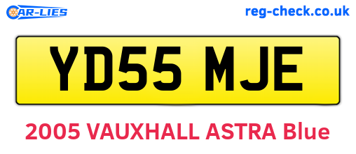YD55MJE are the vehicle registration plates.