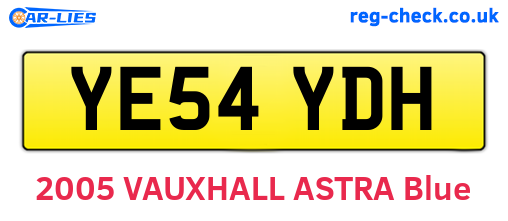 YE54YDH are the vehicle registration plates.