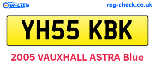YH55KBK are the vehicle registration plates.