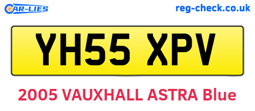 YH55XPV are the vehicle registration plates.