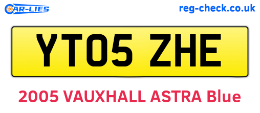 YT05ZHE are the vehicle registration plates.