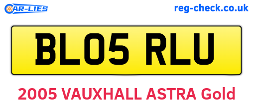 BL05RLU are the vehicle registration plates.