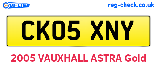 CK05XNY are the vehicle registration plates.