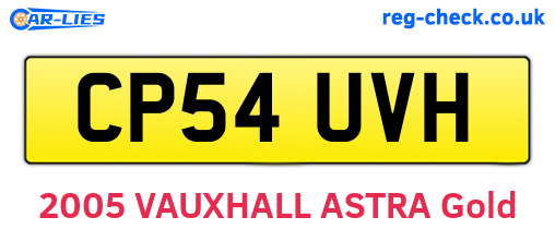 CP54UVH are the vehicle registration plates.