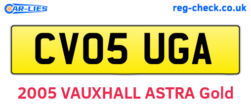 CV05UGA are the vehicle registration plates.