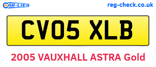 CV05XLB are the vehicle registration plates.