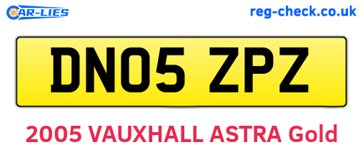 DN05ZPZ are the vehicle registration plates.