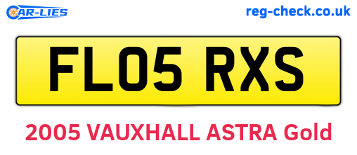 FL05RXS are the vehicle registration plates.