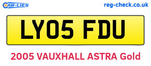 LY05FDU are the vehicle registration plates.