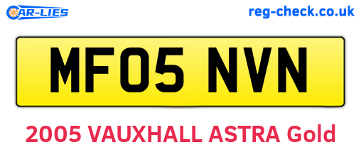 MF05NVN are the vehicle registration plates.