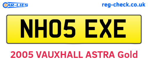 NH05EXE are the vehicle registration plates.