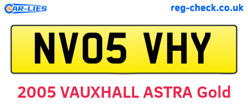 NV05VHY are the vehicle registration plates.