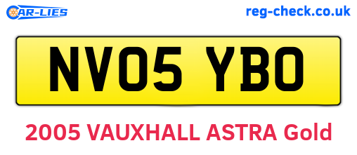 NV05YBO are the vehicle registration plates.