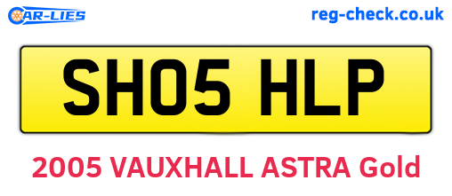 SH05HLP are the vehicle registration plates.