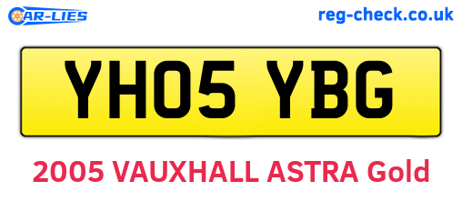 YH05YBG are the vehicle registration plates.