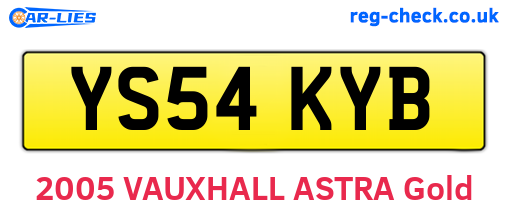 YS54KYB are the vehicle registration plates.