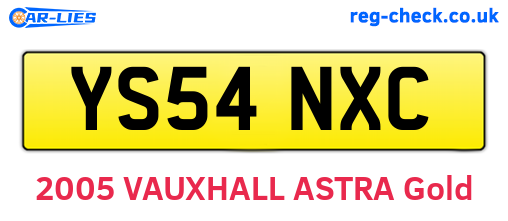 YS54NXC are the vehicle registration plates.