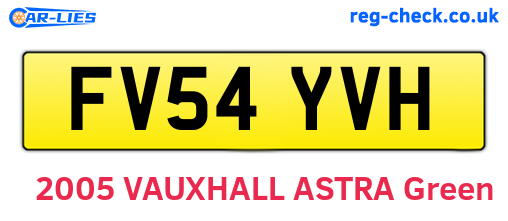 FV54YVH are the vehicle registration plates.