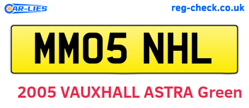 MM05NHL are the vehicle registration plates.