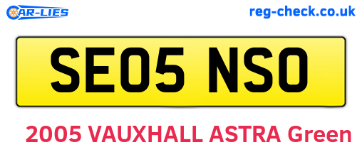 SE05NSO are the vehicle registration plates.