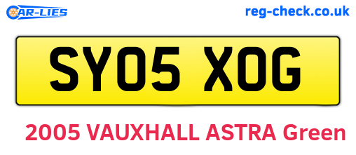 SY05XOG are the vehicle registration plates.