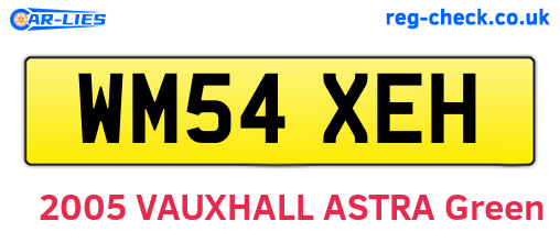 WM54XEH are the vehicle registration plates.