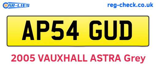 AP54GUD are the vehicle registration plates.