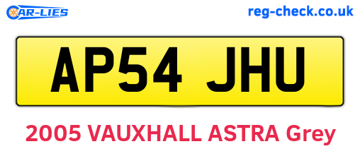 AP54JHU are the vehicle registration plates.
