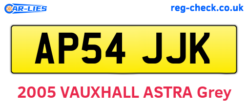 AP54JJK are the vehicle registration plates.