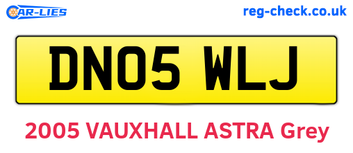 DN05WLJ are the vehicle registration plates.