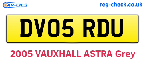 DV05RDU are the vehicle registration plates.