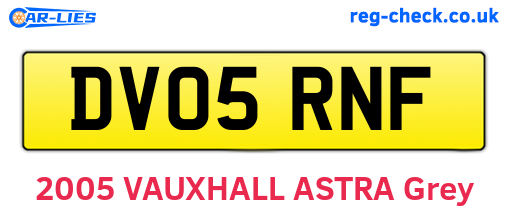 DV05RNF are the vehicle registration plates.
